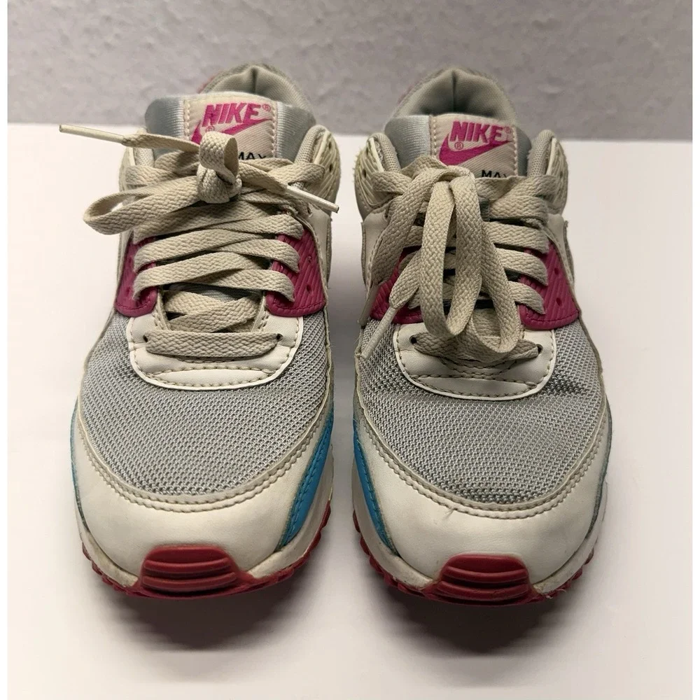 Nike Air Max 90 Vivid Pink Blue Fury Womens Size 8 Sneakers CT1030-001